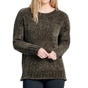 Seven7 chenille pull-over olive green